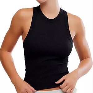 EUC FP Movement by Free People Dynamite Racerback Tank in Black Size M/L